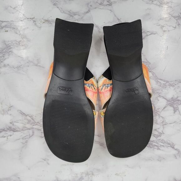 Icon Gustav Klimt Women Friends Leather Kitten Heel Sandals Wearable Art - Picture 9 of 11